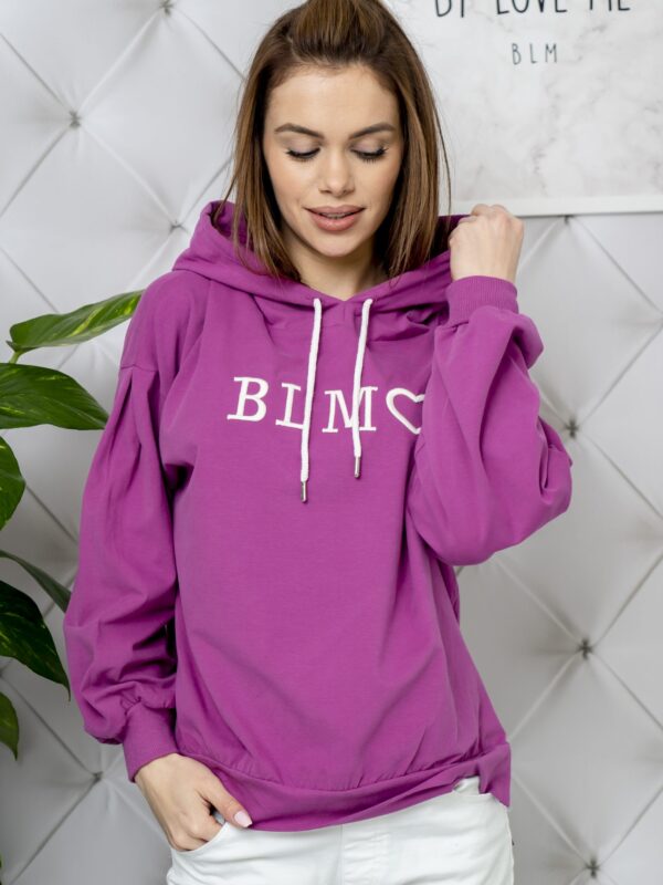 Bluza damska z kapturem BLM_5701 : Kolor - FIOLET