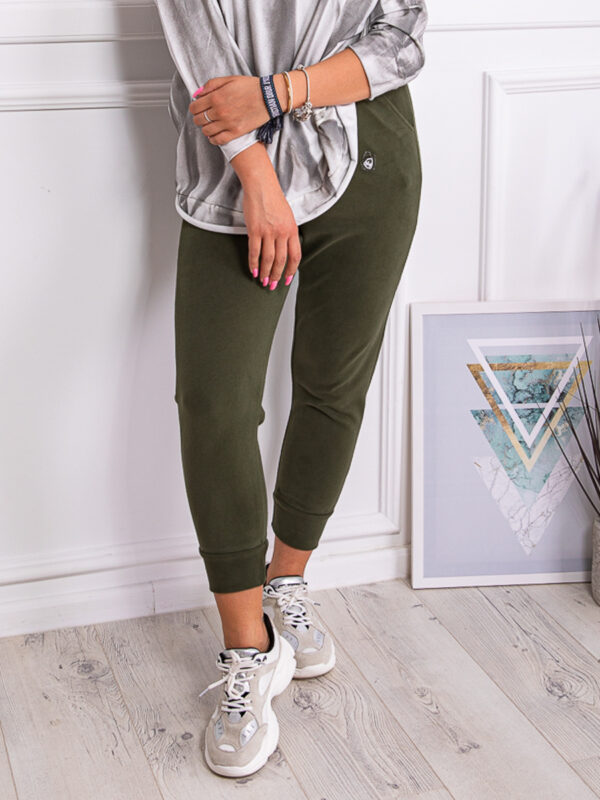 Bawełniane spodnie Plus Size dwupak M/L i L/XL. BLM_290 : Kolor - OLIWKA, Rozmiar - PLUSSIZE